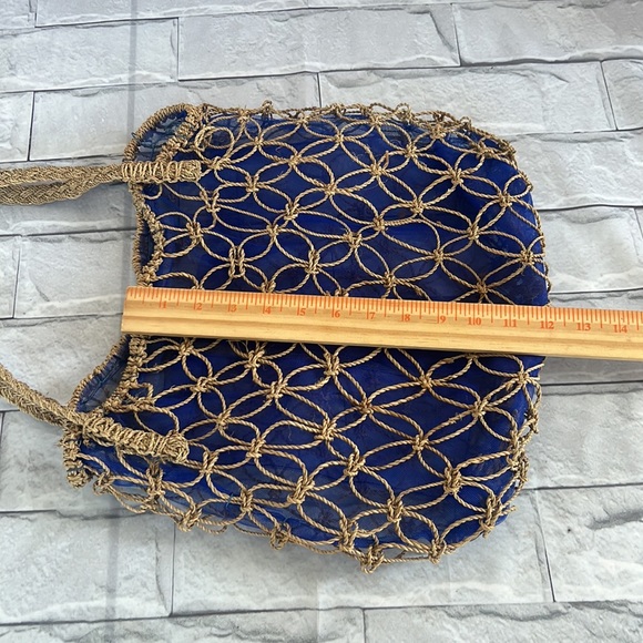 80’s Woven twine/straw patterned Beach mesh bag RARE FIND! - Picture 6 of 7